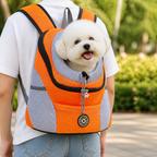 DogBedHouse Hands-Free & Safety Lock Oxford Mesh Dog Carrier Backpack (Machine-Washable)