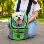 DogBedHouse Hands-Free & Safety Lock Oxford Mesh Dog Carrier Backpack (Machine-Washable)