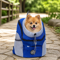 DogBedHouse Hands-Free & Safety Lock Oxford Mesh Dog Carrier Backpack (Machine-Washable)