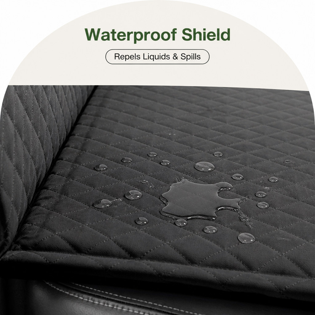 DogBedHouse Hard-Bottom & Waterproof Car Seat Extender (Removable Washable Cover)