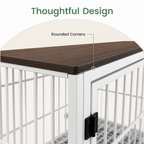 DogBedHouse Heavy-Duty 3-Door Furniture Dog Crate (Removable Sliding Tray)
