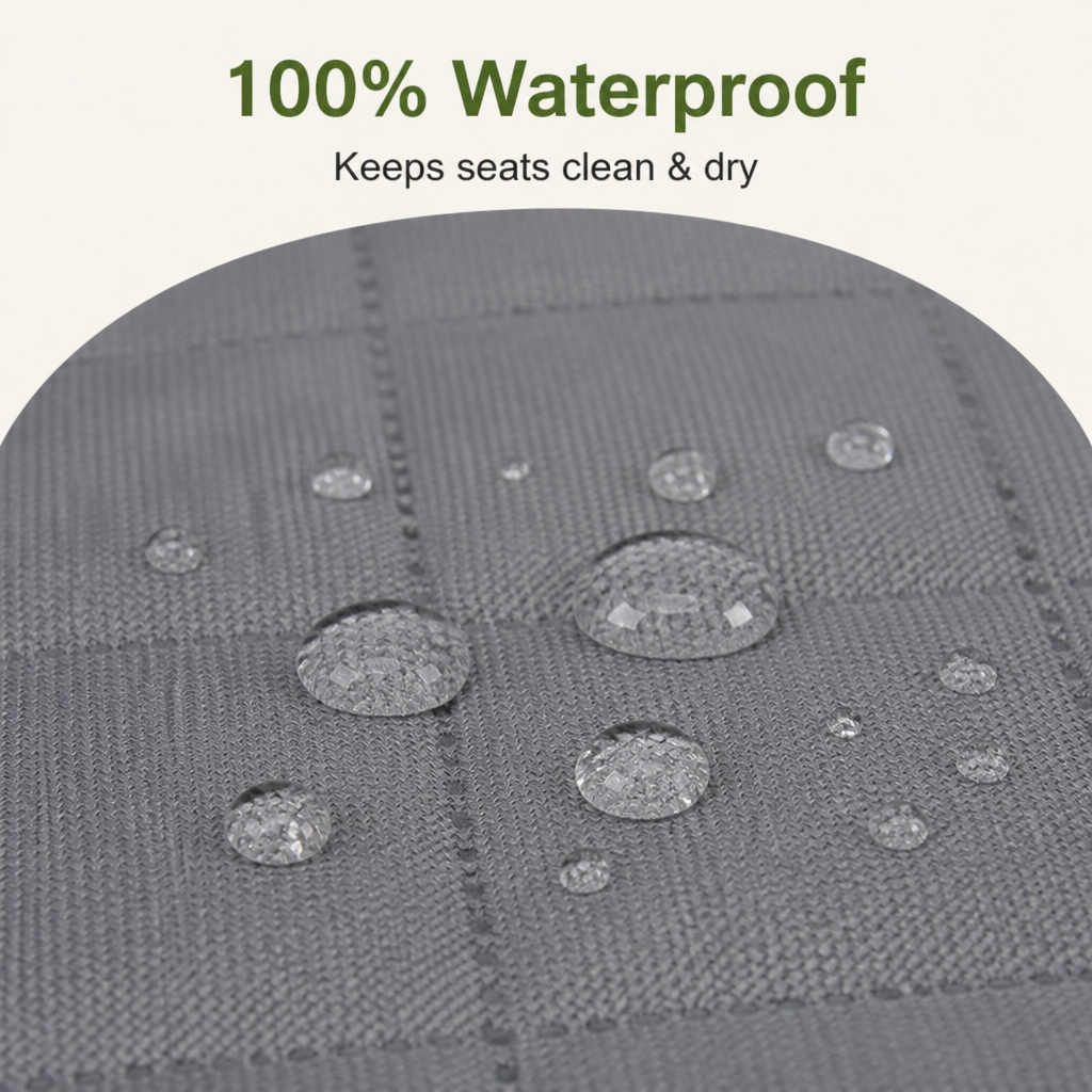 DogBedHouse Heavy-Duty 600D Oxford Waterproof & Non-Slip Back Seat Cover (Zippered Seat Access)