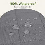 DogBedHouse Heavy-Duty 600D Oxford Waterproof & Non-Slip Back Seat Cover (Zippered Seat Access)