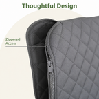 DogBedHouse Heavy-Duty 600D Oxford Waterproof & Non-Slip Back Seat Cover (Zippered Seat Access)
