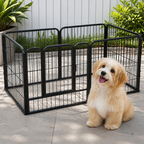 DogBedHouse Heavy-Duty Foldable Wood & Steel Pet Playpen