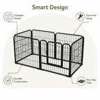 DogBedHouse Heavy-Duty Foldable Wood & Steel Pet Playpen