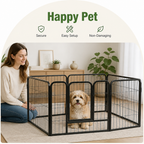 DogBedHouse Heavy-Duty Foldable Wood & Steel Pet Playpen
