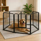 DogBedHouse Heavy-Duty Foldable Wood & Steel Pet Playpen