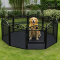 DogBedHouse Heavy-Duty Metal Foldable Dog Playpen (With Waterproof Pad)