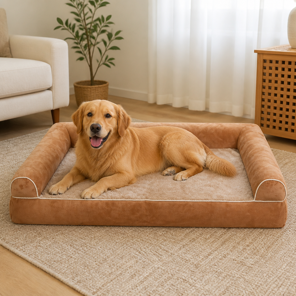 DogBedHouse High-Density Egg Tray & Non-Slip Dog Bed (Removable Cover)