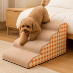 DogBedHouse High-Density Foam & Non-Slip Dog Stairs (2–4 Steps)