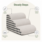 DogBedHouse High-Density Foam & Non-Slip Dog Stairs (2–4 Steps)