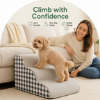 DogBedHouse High-Density Foam & Non-Slip Dog Stairs (2–4 Steps)