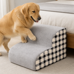 DogBedHouse High-Density Foam & Non-Slip Dog Stairs (2–4 Steps)