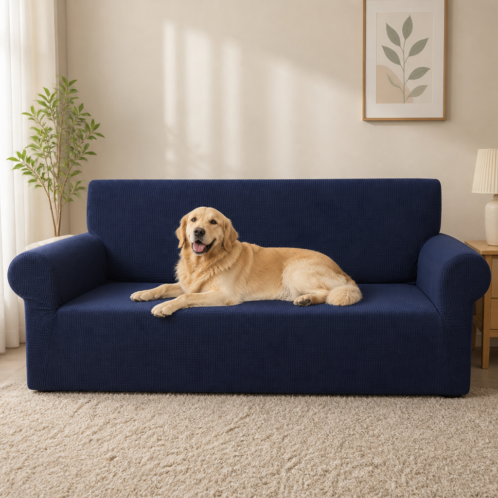 DogBedHouse High-Stretch Jacquard & Machine Washable Sofa Slipcover (Universal Fit)