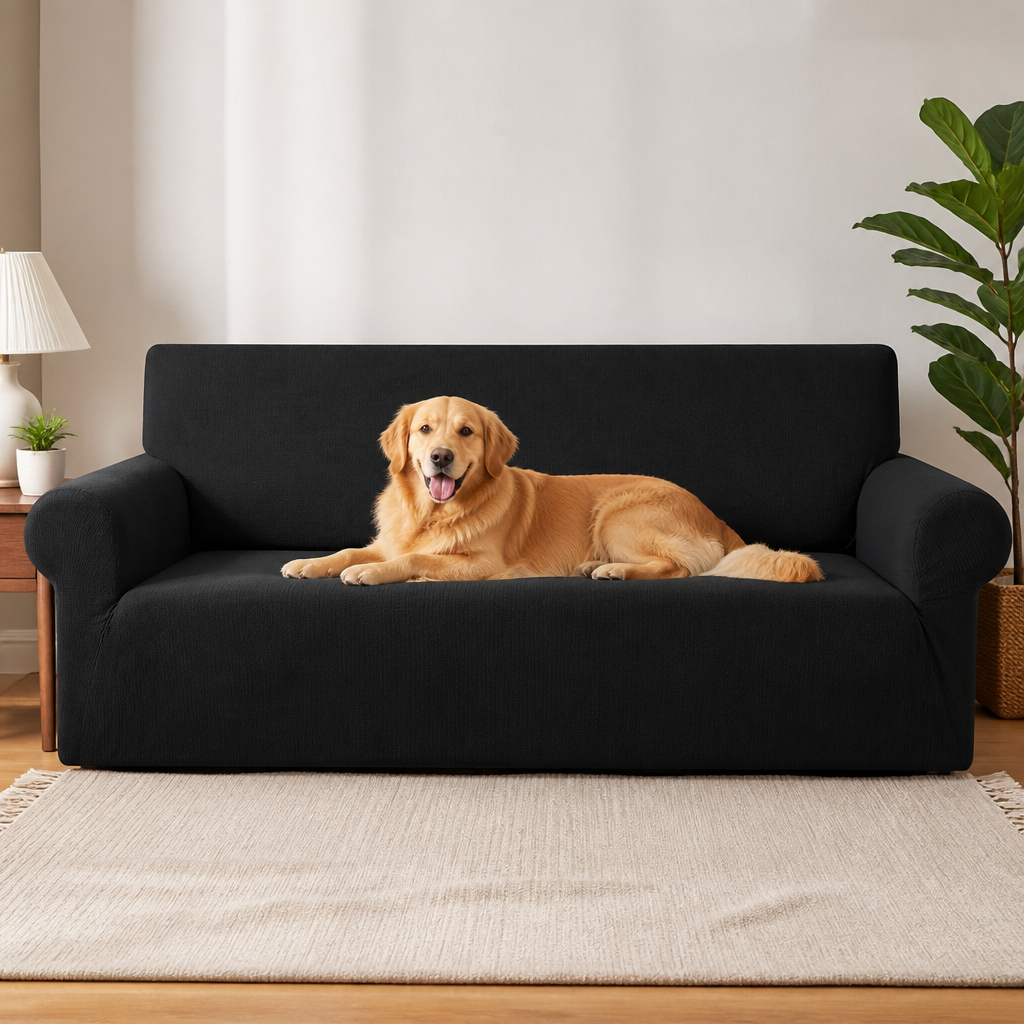 DogBedHouse High-Stretch Jacquard & Machine Washable Sofa Slipcover (Universal Fit)
