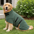 DogBedHouse Highly Absorbent & Quick-Dry Hooded Dog Towel (Bathrobe Style)