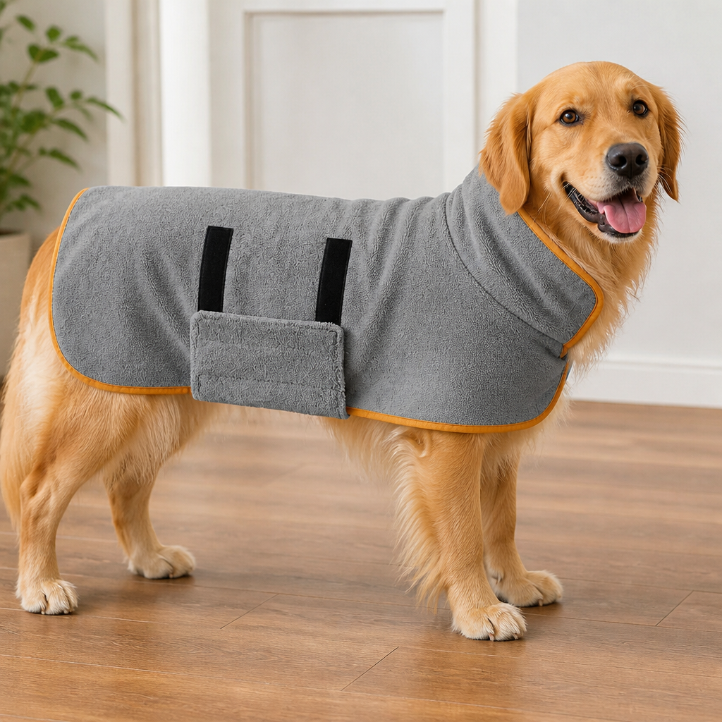 DogBedHouse Highly Absorbent & Quick-Dry Pet Bathrobe