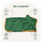 DogBedHouse Highly Absorbent & Quick-Dry Pet Bathrobe