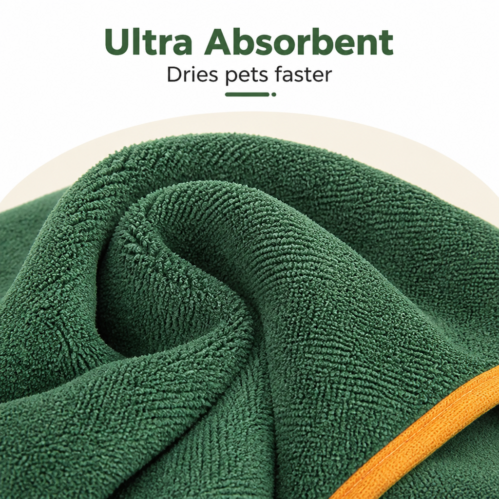 DogBedHouse Highly Absorbent & Quick-Dry Pet Bathrobe