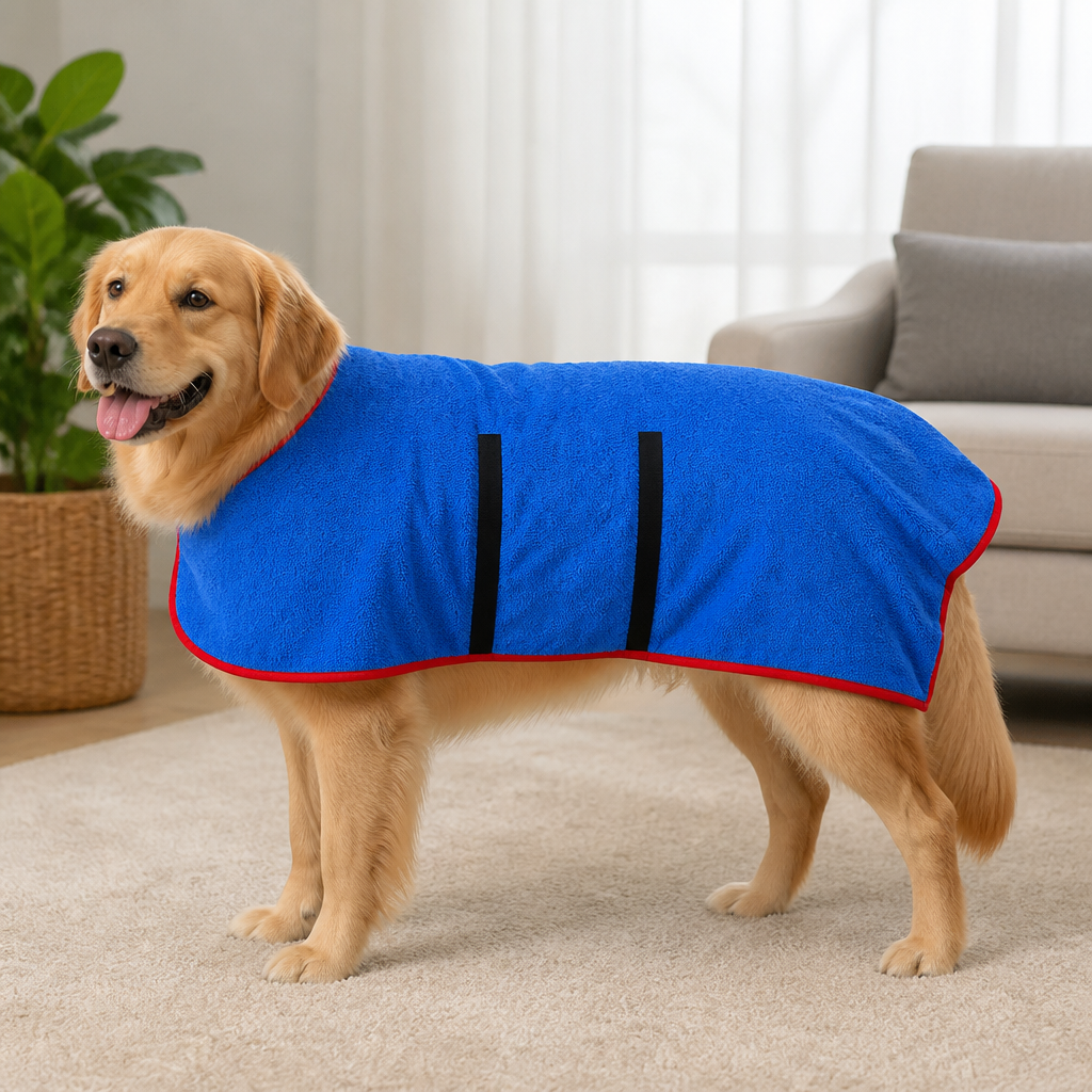 DogBedHouse Highly Absorbent & Quick-Dry Pet Bathrobe