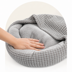 DogBedHouse Hooded Plush & Non-Slip Cave Bed (Machine Washable)