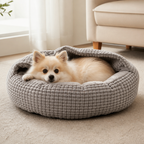 DogBedHouse Hooded Plush & Non-Slip Cave Bed (Machine Washable)