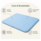 DogBedHouse Ice Silk & Breathable Mesh Cooling Mat (Machine Washable)