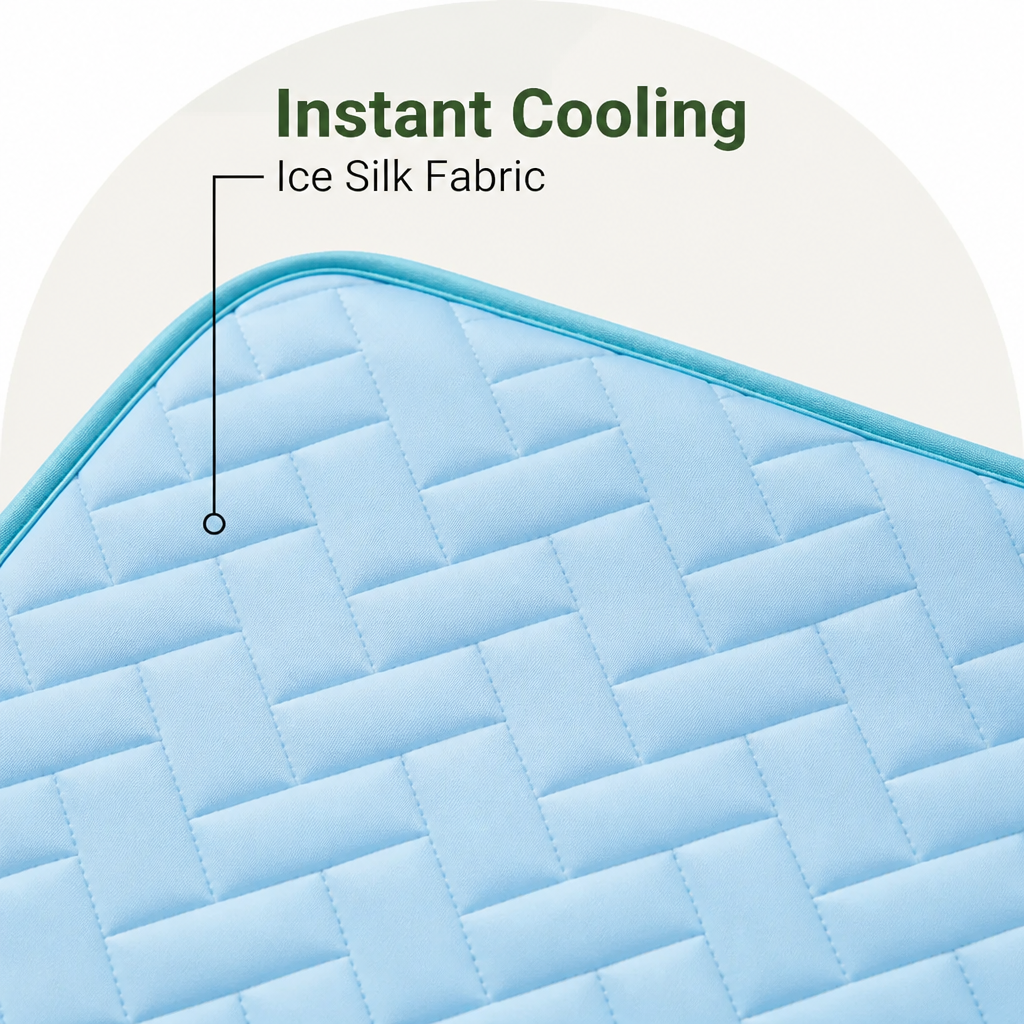 DogBedHouse Ice Silk & Breathable Mesh Cooling Mat (Machine Washable)