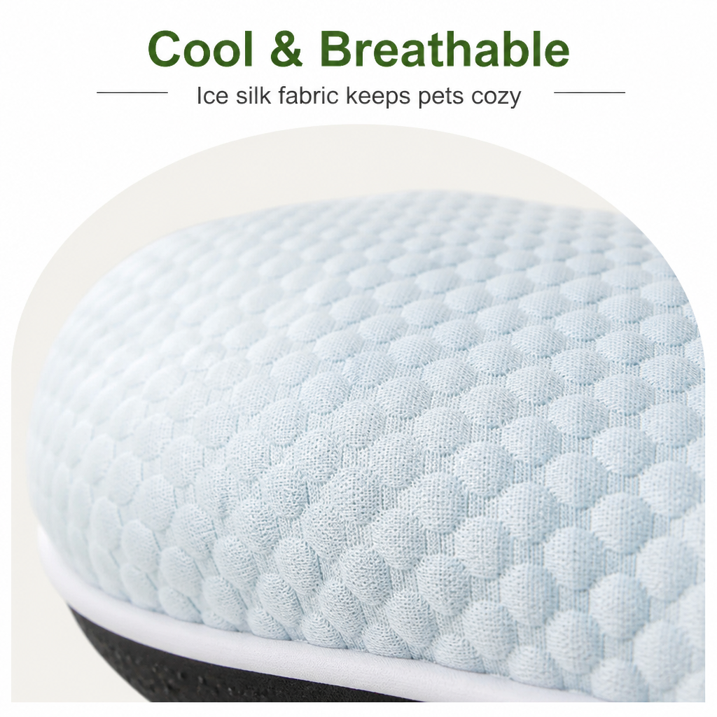 DogBedHouse Ice Silk Cooling 3D Egg Foam Dog Bed