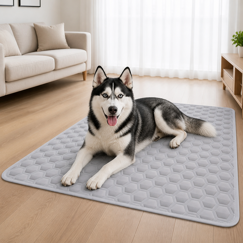 DogBedHouse Ice Silk Cooling Dog Mat (Washable & Portable)