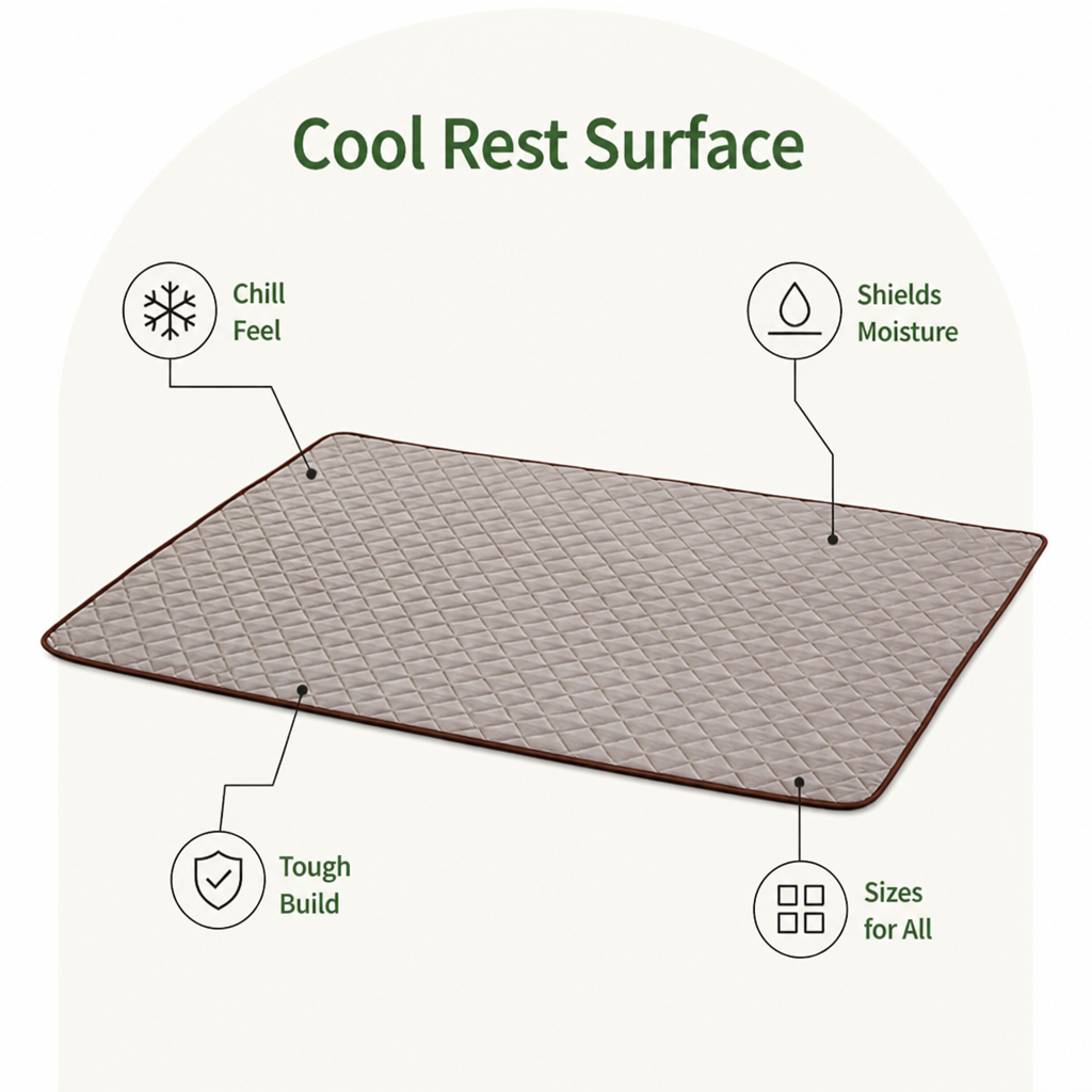 DogBedHouse Ice Silk Cooling & Moisture-Proof Pet Mat