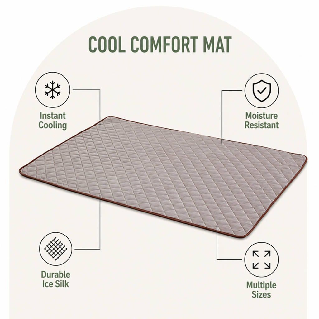 DogBedHouse Ice Silk Cooling & Moisture-Proof Pet Mat