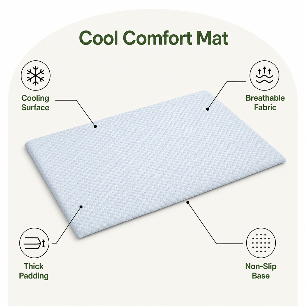 DogBedHouse Ice Silk Cooling & Non-Slip Pet Mat