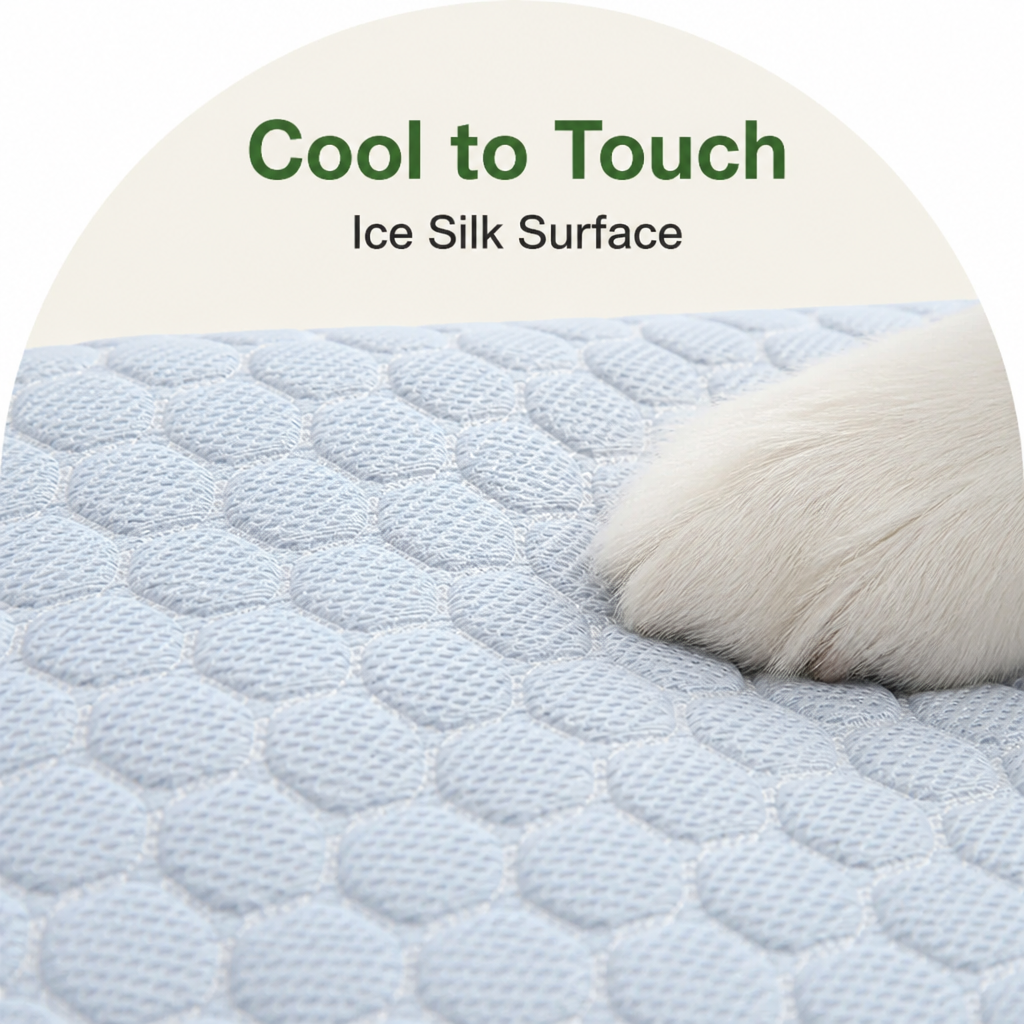 DogBedHouse Ice Silk Cooling & Non-Slip Pet Mat