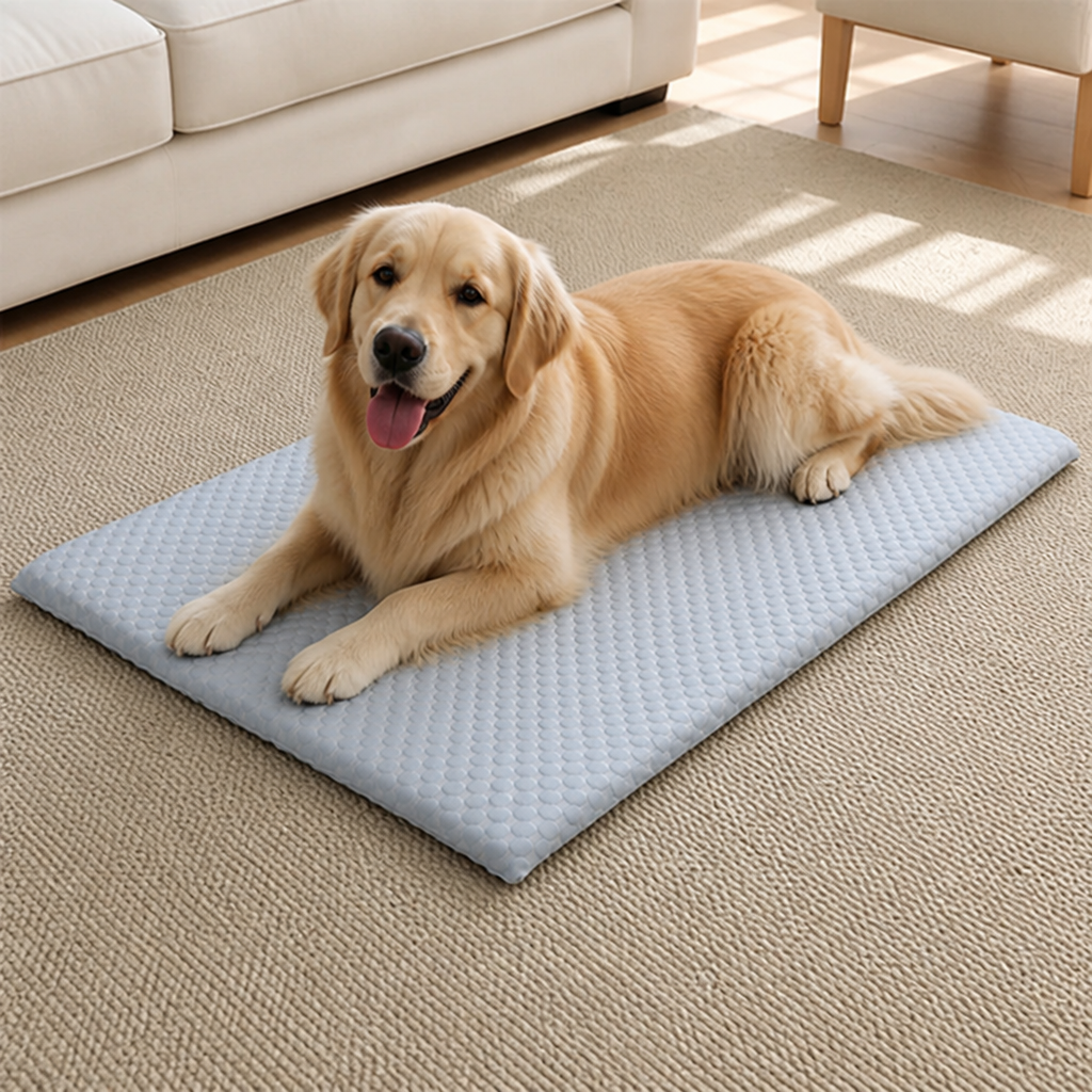 DogBedHouse Ice Silk Cooling & Non-Slip Washable Pet Mat