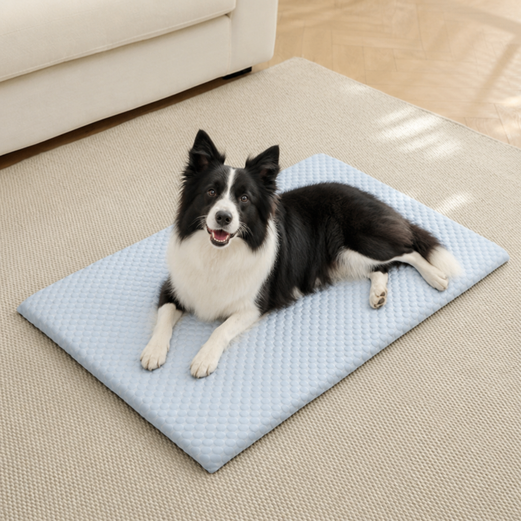 DogBedHouse Ice Silk Cooling & Non-Slip Washable Pet Mat