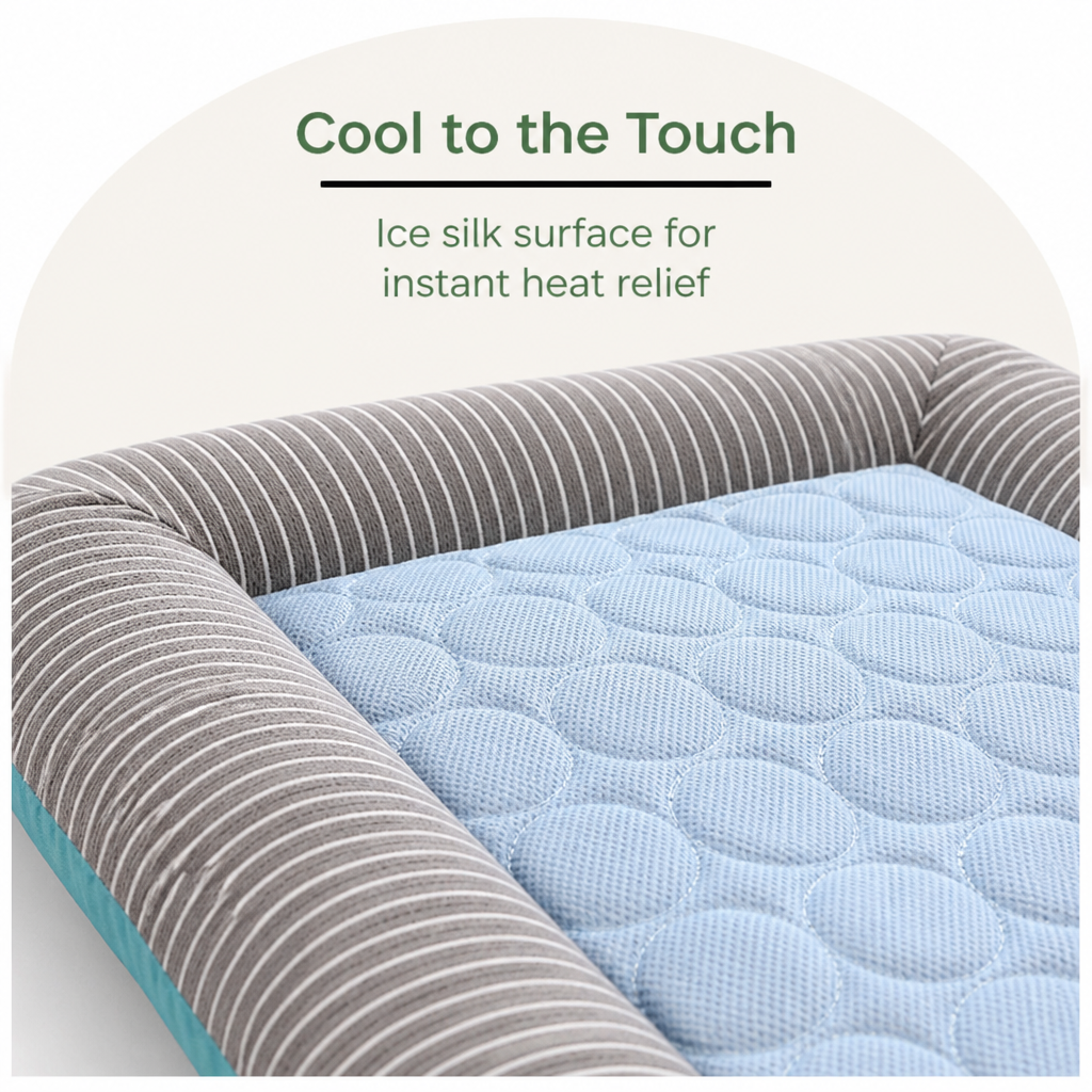 DogBedHouse Ice Silk Cooling & Quick-Dry Dog Bed