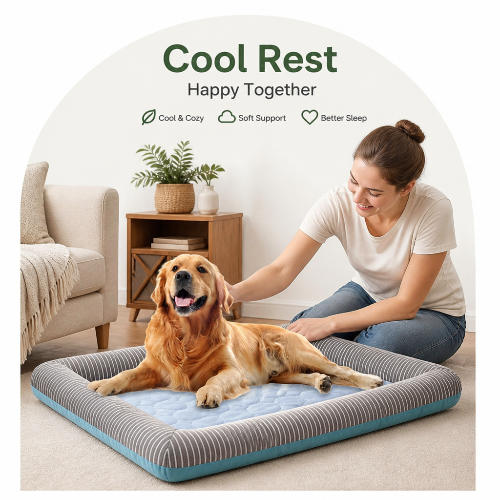 DogBedHouse Ice Silk Cooling & Quick-Dry Dog Bed