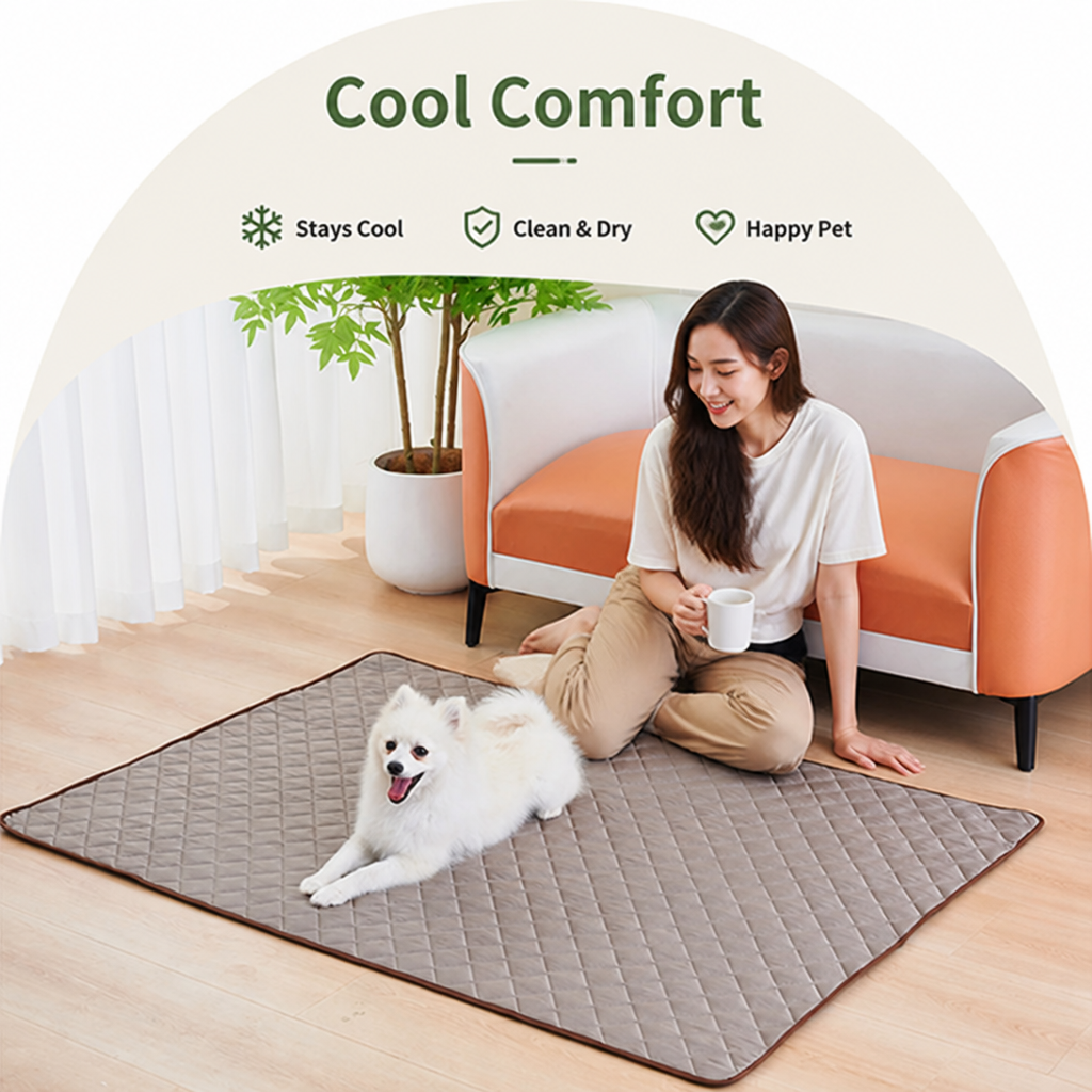 DogBedHouse Ice Silk Cooling & Waterproof Pet Cooling Mat (Multiple Sizes)