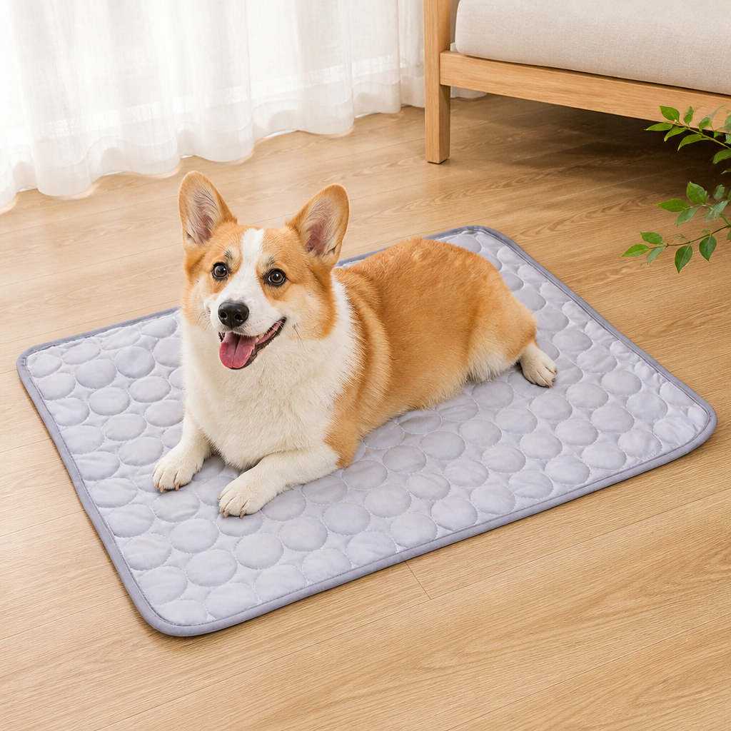 DogBedHouse Ice Silk & Non-Slip Pet Mat (Machine Washable)