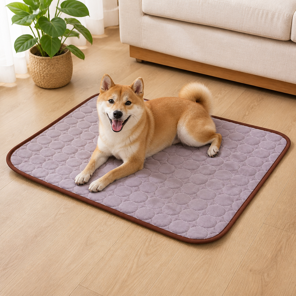DogBedHouse Ice Silk & Non-Slip Pet Mat (Machine Washable)