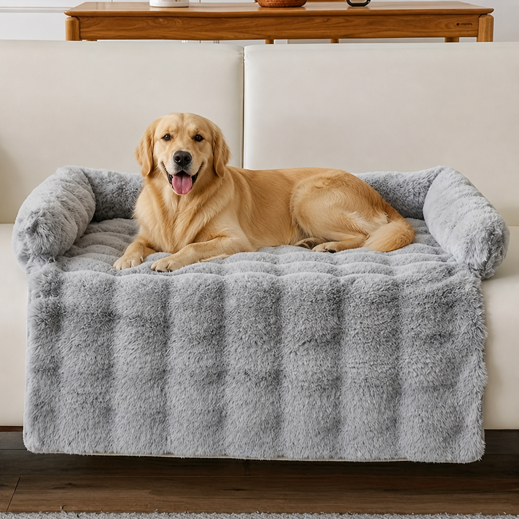 DogBedHouse Imitation Rabbit Fur & Anti-Slip Dog Bed