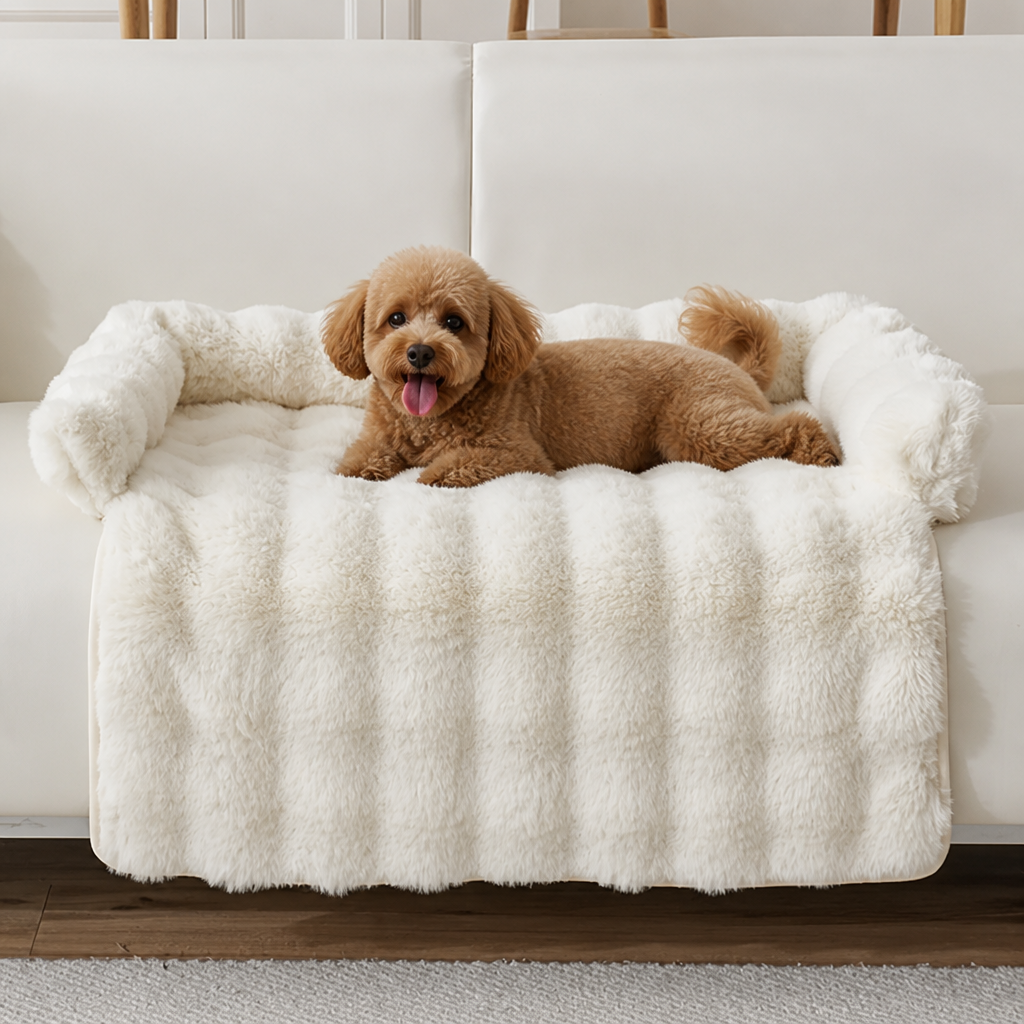 DogBedHouse Imitation Rabbit Fur & Anti-Slip Dog Bed