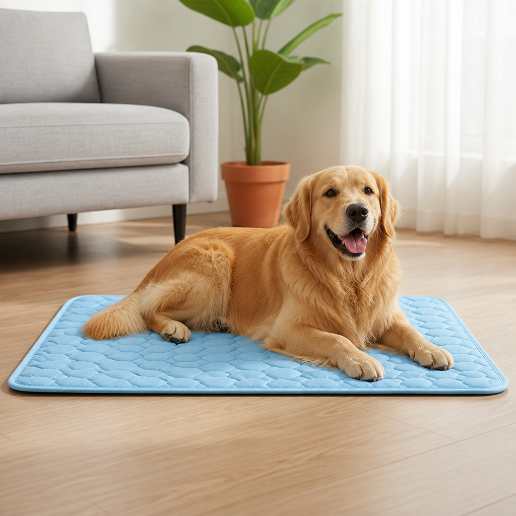DogBedHouse Instant Cooling Ice Silk Quilted Pet Mat