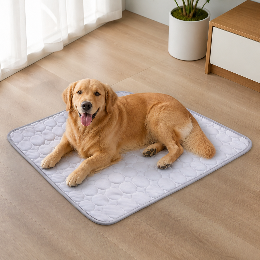 DogBedHouse Instant Cooling Ice Silk Quilted Pet Mat