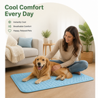 DogBedHouse Instant Cooling Ice Silk Quilted Pet Mat