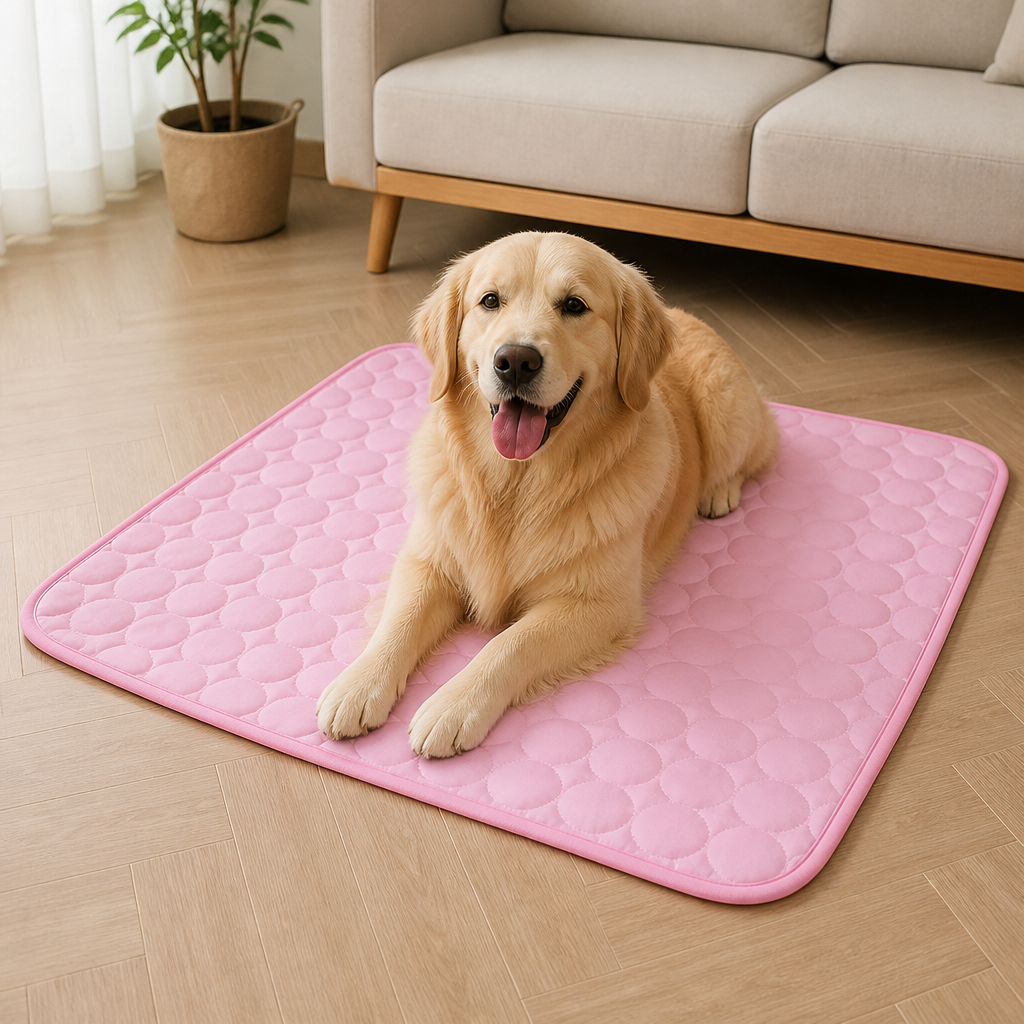 DogBedHouse Instant Cooling Ice Silk Quilted Pet Mat