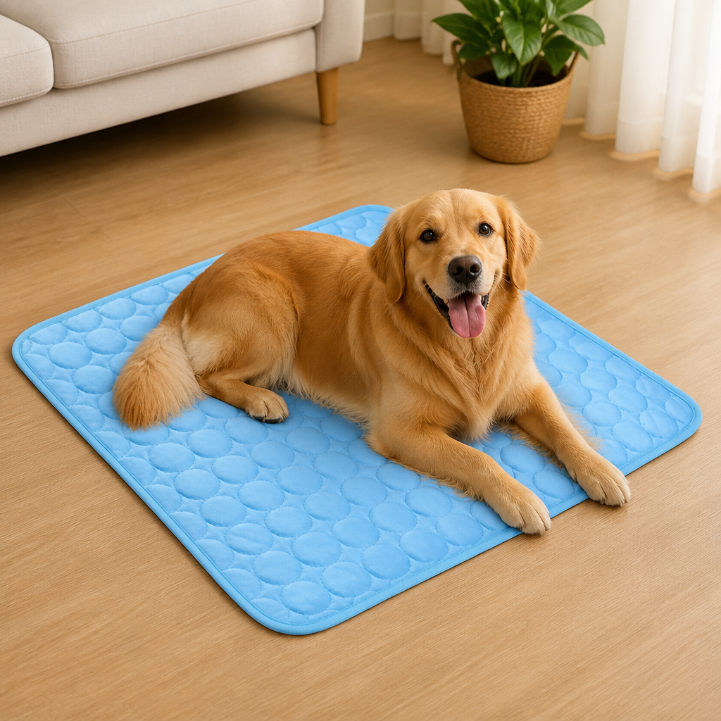 DogBedHouse Instant Cooling Ice Silk Quilted Pet Mat