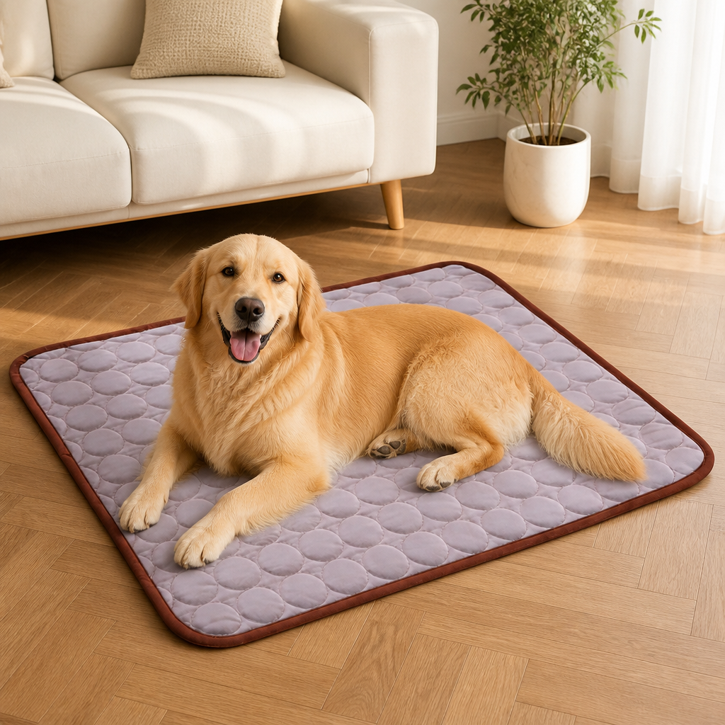 DogBedHouse Instant Cooling Ice Silk Quilted Pet Mat